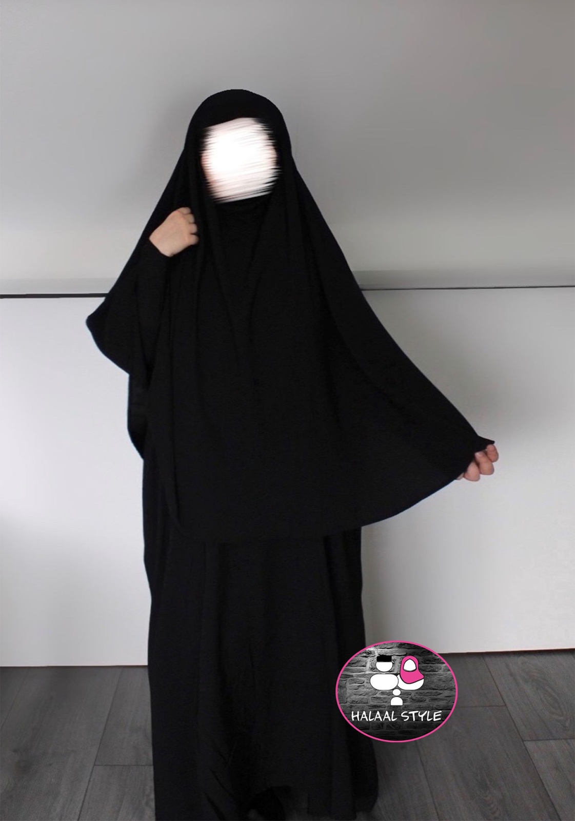  Farasha  abaya  ZWART Halaal Style