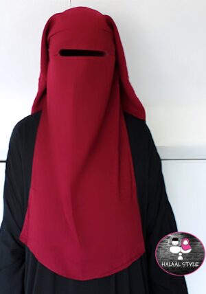 Niqaab Bordeauxrood