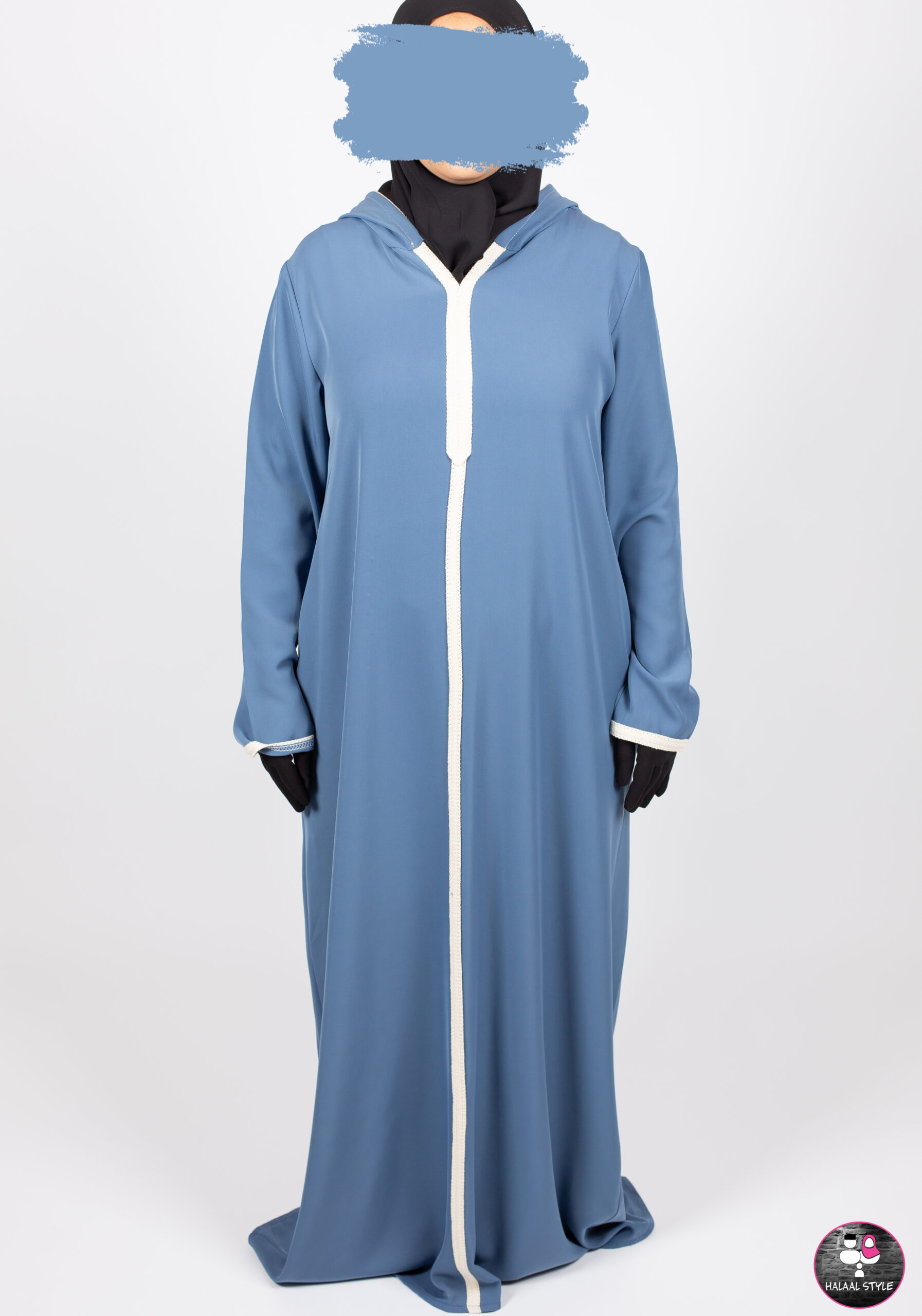 herberg Mitt zwaan Marokkaanse Djellaba DENIMBLAUW – Halaal Style