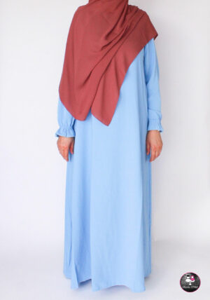 Abaya pofmouw HEMELBLAUW