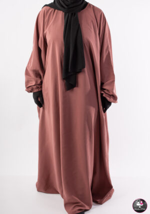 Batwing abaya DONKER OUDROZE