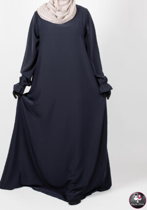 Abaya pofmouw DONKERBLAUW