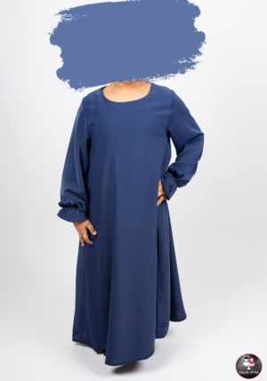 Abaya pofmouw DONKERBLAUW