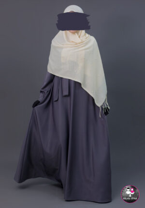 Turkse abaya Donkergrijs