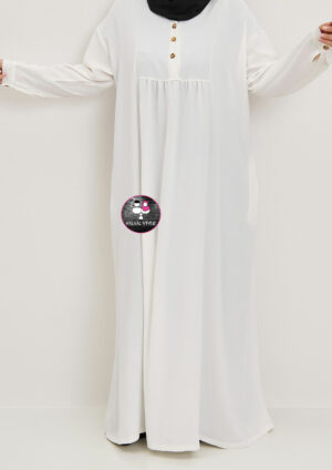 Abaya Drissia JAZZ White