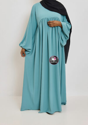 Abaya Zemmouri Aqua green