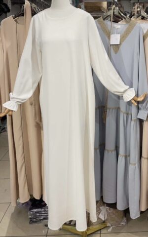 Abaya pofmouw WIT