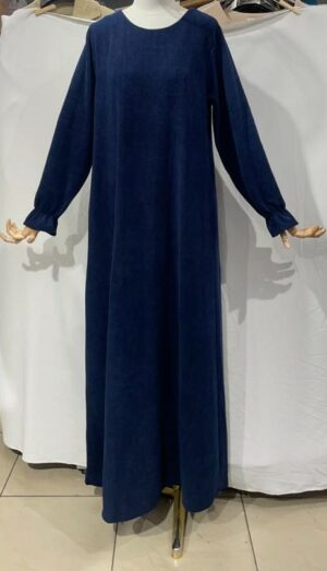 Winter abaya pofmouw Donkerblauw