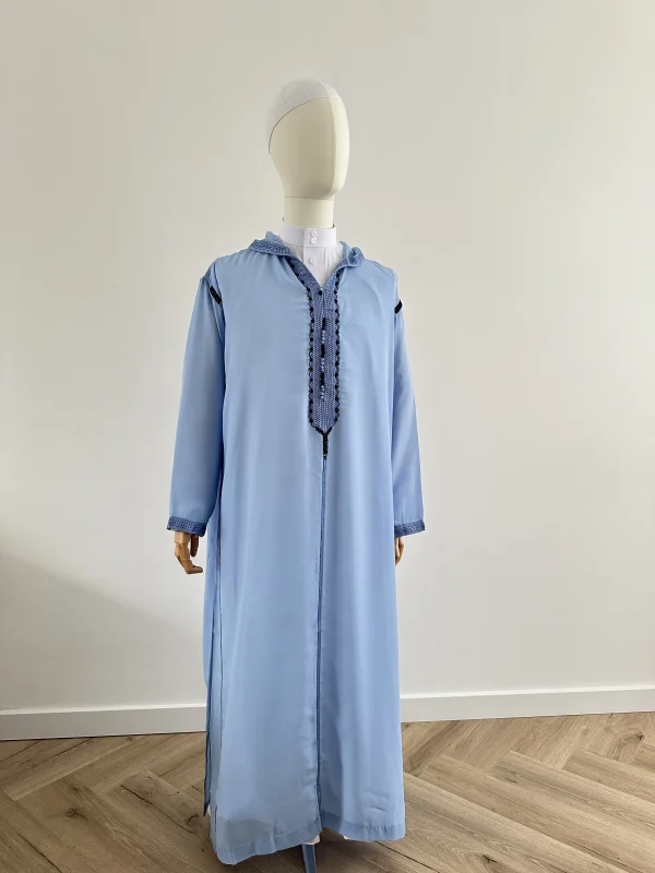 Marokkaanse Djellaba SOUSSDI HEMELBLAUW